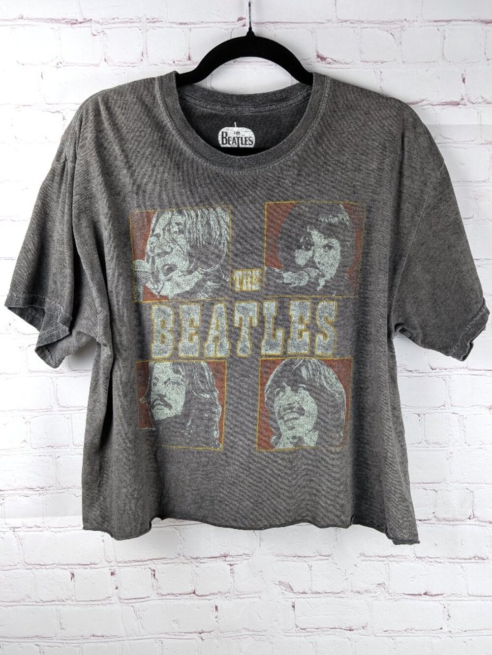The Beatles Distressed Crop Tee M